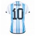 Günstige Argentinien Lionel Messi #10 Heim Fussballtrikot WM 2022 Kurzarm